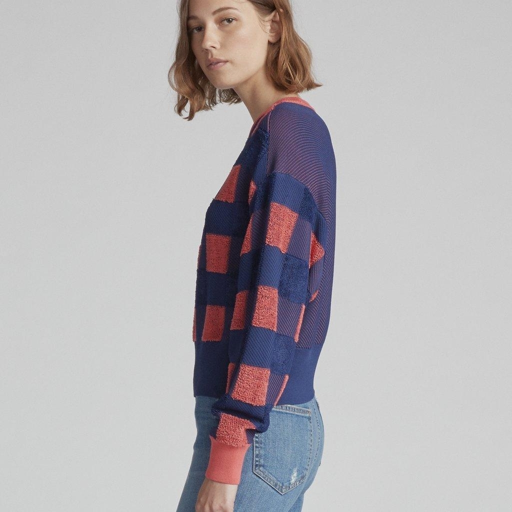 NWT Rag and Bone Ridley Gingham Pullover Sweater - Picture 4 of 13